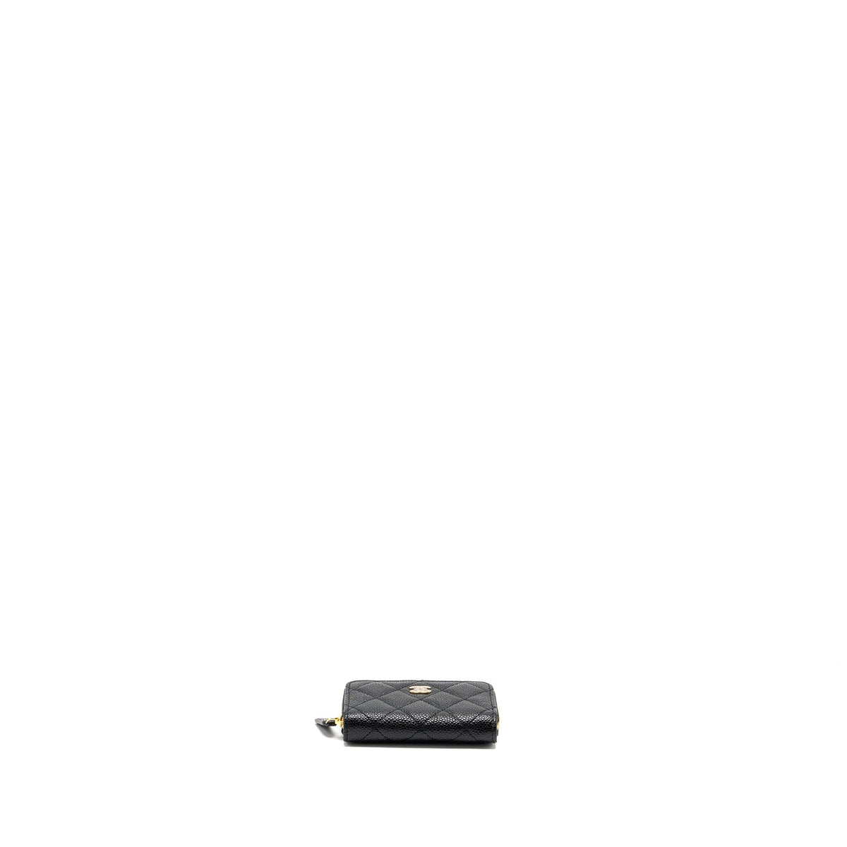 CHANEL ZIPPER CARD HOLDER CAVIAR BLACK GHW(MICROCHIP)