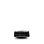 CHANEL 24B TWIST CHAIN TOP HANDLE HOBO LUNCH BOX BAG LAMBSKIN BLACK GHW (MICROCHIP)