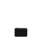 CHANEL WALLET ON CHAIN WITH POCKET BLACK CAVIAR GHW (MICROCHIP)