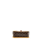 LOUIS VUITTON DIANE BAG WITH FUCHSIA STRAP MONOGRAM CANVAS GHW