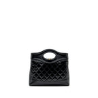 CHANEL 23C MINI 31 BAG SHINY CALFSKIN BLACK LGHW (MICROCHIP)