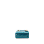 Dior mini lady dior shiny crocodile niloticus blue with crystal LGHW