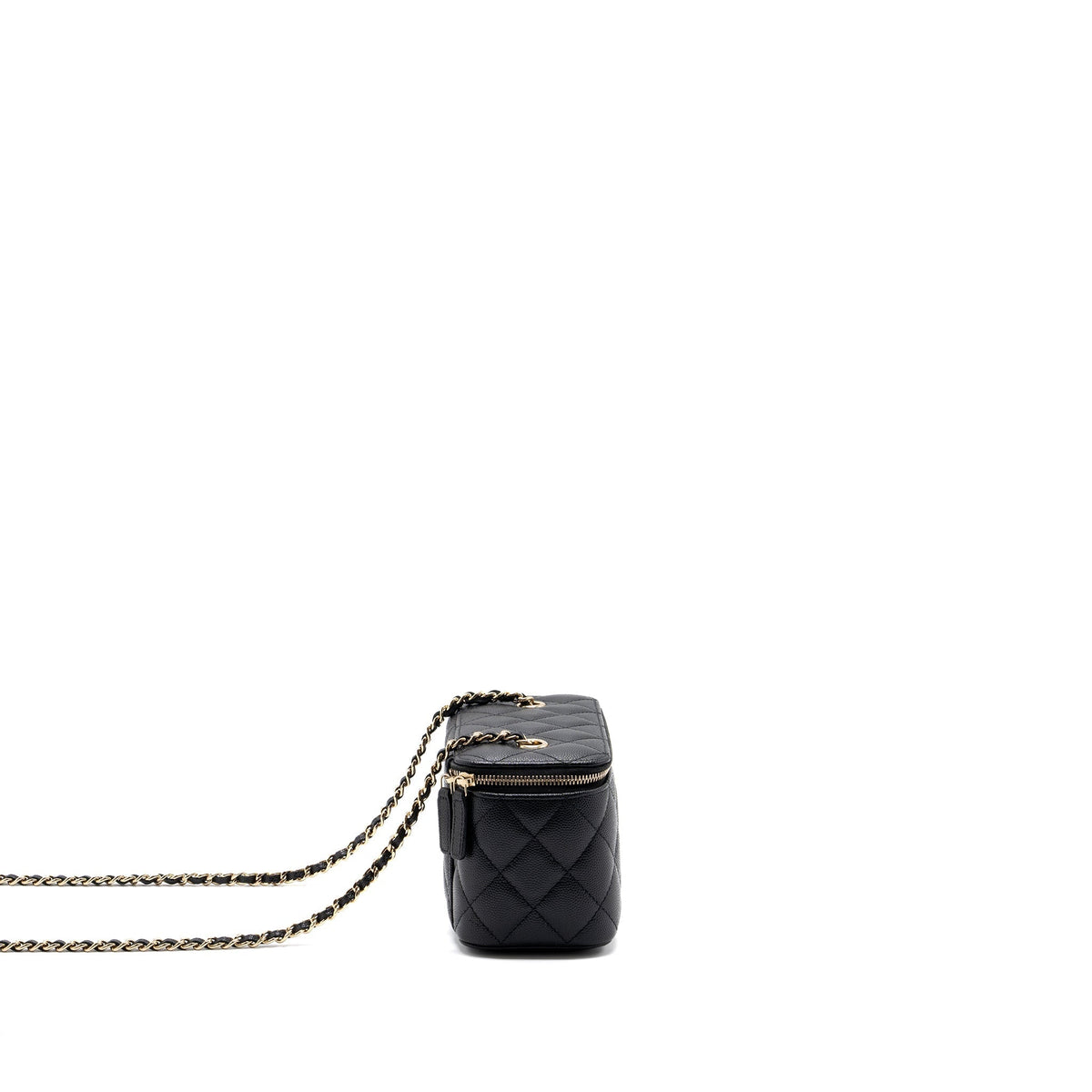 CHANEL LONG VANITY CASE CAVIAR BLACK LGHW