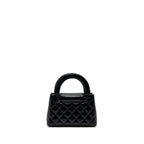 CHANEL 23K MINI SHOPPING BAG CALFSKIN BLACK BRUSHED GHW(MICROCHIP)