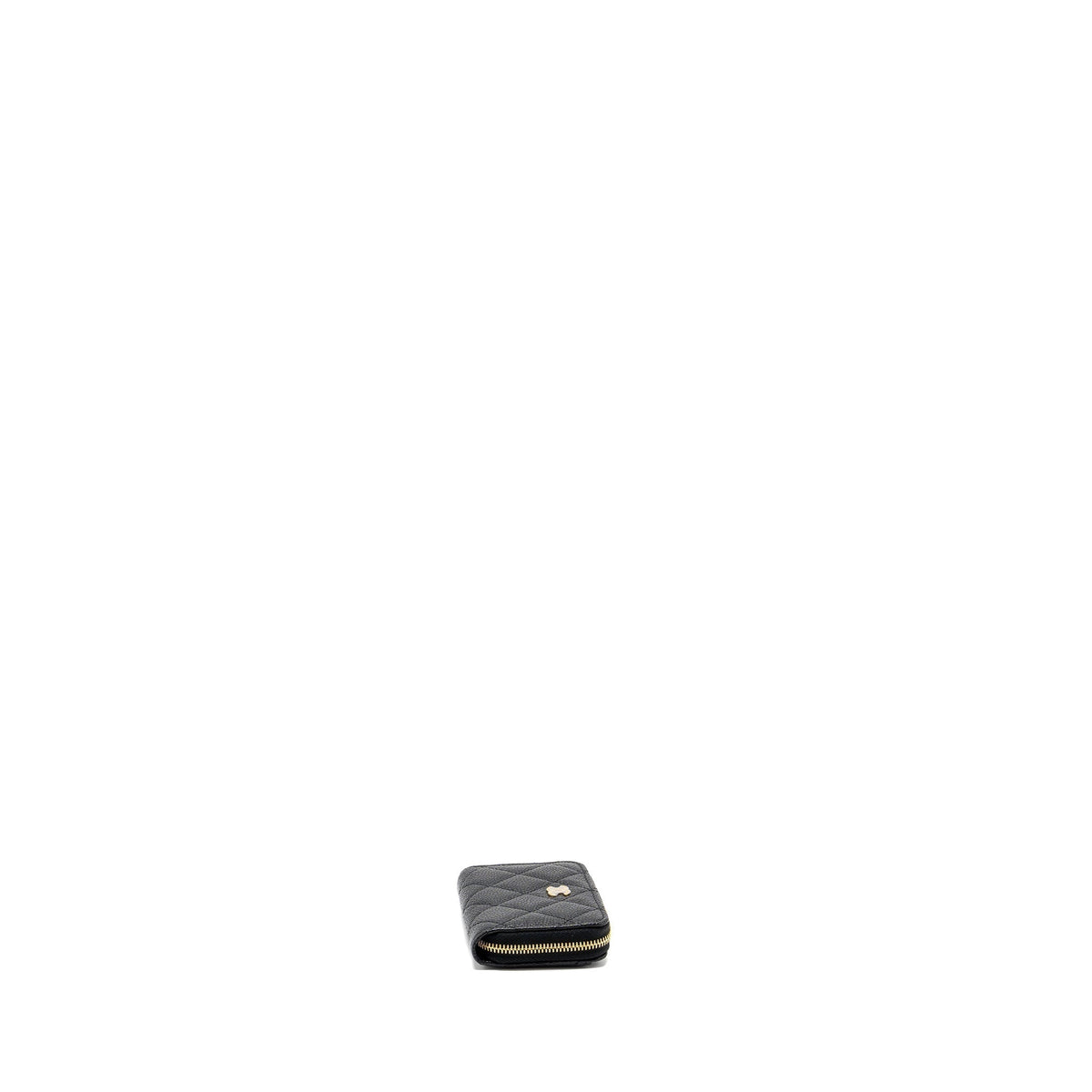 CHANEL ZIPPER CARD HOLDER CAVIAR BLACK GHW(MICROCHIP)