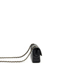 CHANEL CLASSIC MINI RECTANGULAR FLAP BAG LAMBSKIN BLACK LGHW (MICROCHIP)