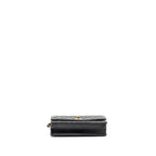 CHANEL PEARL CRUSH WALLET ON CHAIN LAMBSKIN BLACK GHW (MICROCHIP)