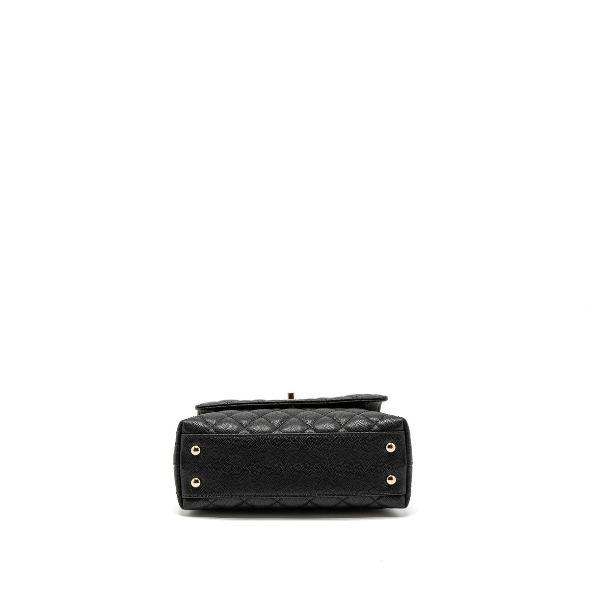 CHANEL SMALL COCO HANDLE CAVIAR BLACK LGHW (MICROCHIP)