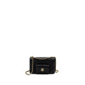 CHANEL WALLET ON CHAIN WITH POCKET BLACK CAVIAR GHW (MICROCHIP)