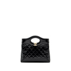 CHANEL 23C MINI 31 BAG SHINY CALFSKIN BLACK LGHW (MICROCHIP)