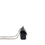 CHANEL SMALL TRENDY CC DUAL FLAP BAG PATENT BLACK LGHW (MICROCHIP)