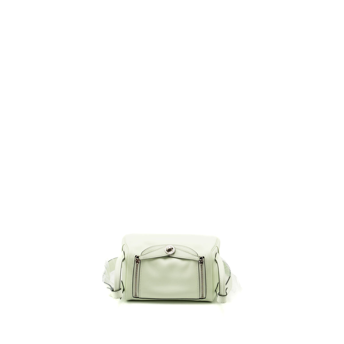 Hermes Mini Lindy Swift Vert Fizz SHW