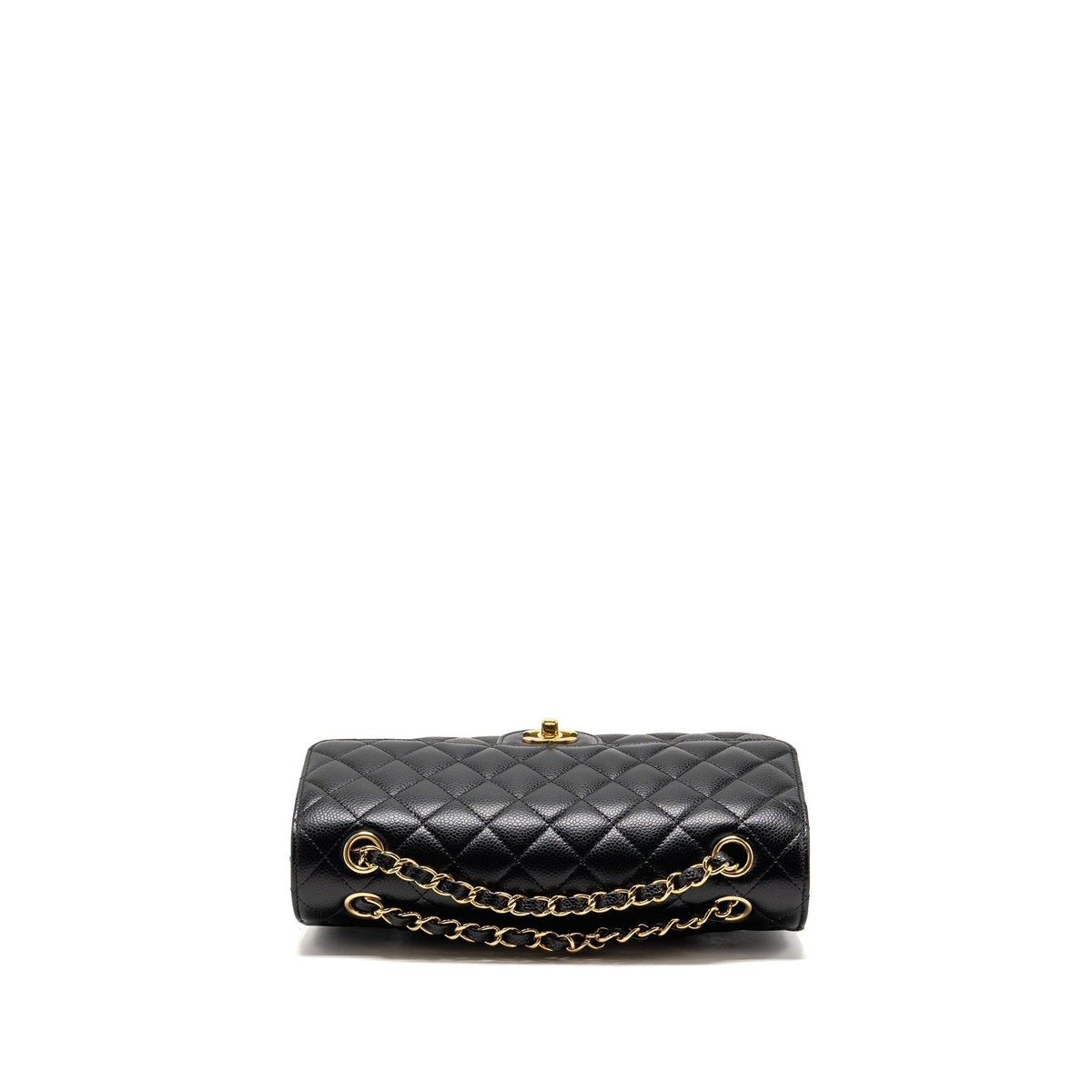 CHANEL MEDIUM CLASSIC DOUBLE FLAP BAG CAVIAR BLACK GHW (MICROCHIP)