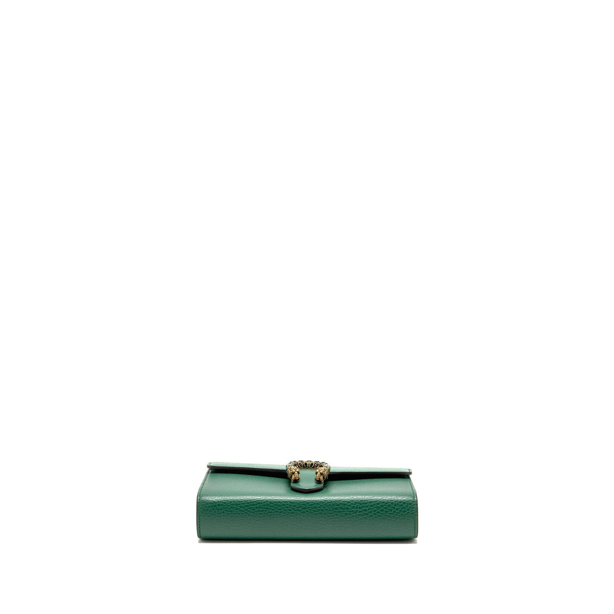 GUCCI MINI DIONYSUS WALLET ON CHAIN CALFSKIN GREEN MULTICOLOUR HARDWARE