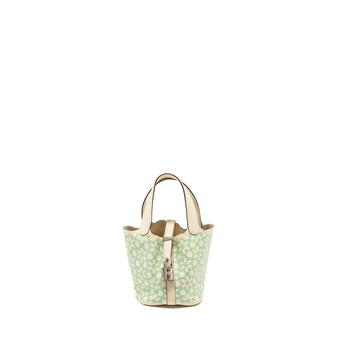 HERMES LUCKY DAISY MICRO PICOTIN SWIFT NATA-VERT-BLANC SHW