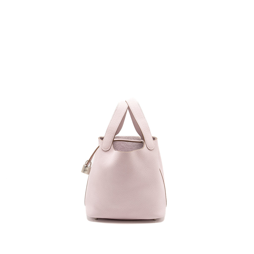 Hermes Picotin 18 Lock Bag Clemence Mauve Pale SHW
