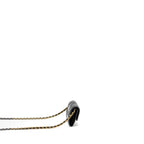 CHANEL 19 FLAP CARD HOLDER WITH CHAIN LAMBSKIN BLACK MULTICOLOR HARDWARE