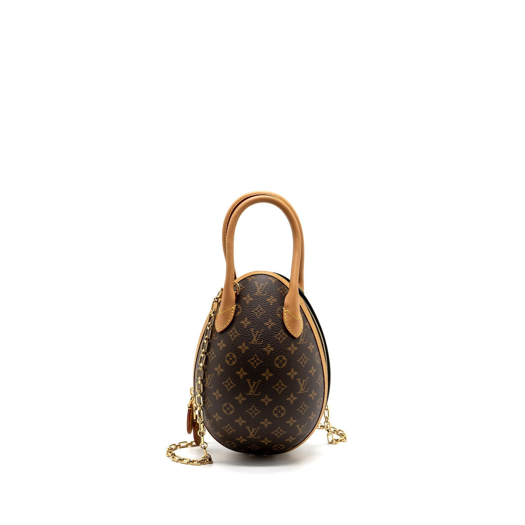 LOUIS VUITTON EGG BAG MONOGRAM CANVAS/LEATHER BROWN/BLACK GHW