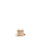CHANEL PEARL CRUSH MINI VANITY WITH CHAIN LAMBSKIN LIGHT PINK GHW