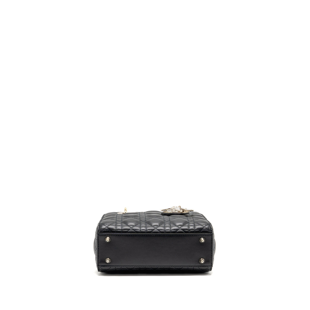 DIOR MY ABCDIOR SMALL LADY DIOR LAMBSKIN BLACK LGHW