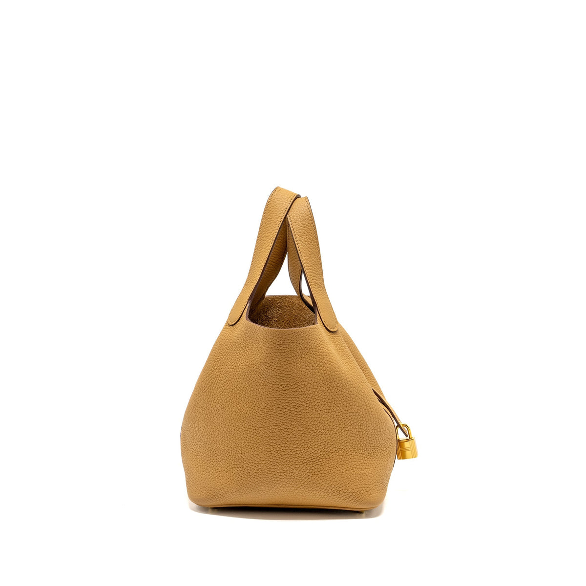 Hermes picotin 18 lock bag Clemence biscuit GHW