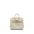 Hermes Birkin 25 Toile H/Swift Ecru-Amande/Nata SHW