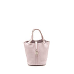 Hermes Picotin 18 Lock Bag Clemence Mauve Pale SHW