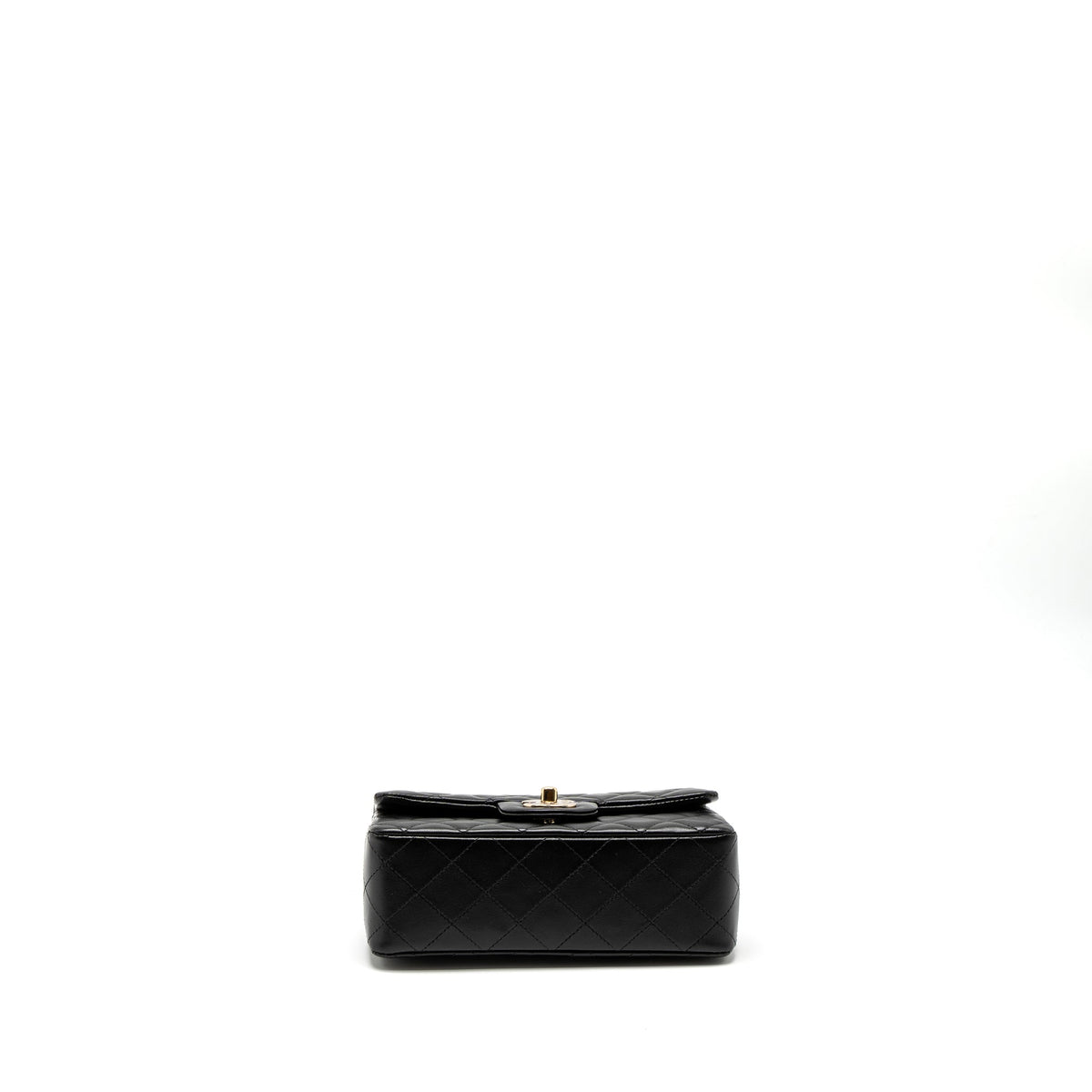 CHANEL CLASSIC MINI RECTANGULAR FLAP BAG LAMBSKIN BLACK LGHW (MICROCHIP)