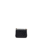 CHANEL PEARL CRUSH MINI SQUARE FLAP BAG LAMBSKIN BLACK GHW (MICROCHIP)