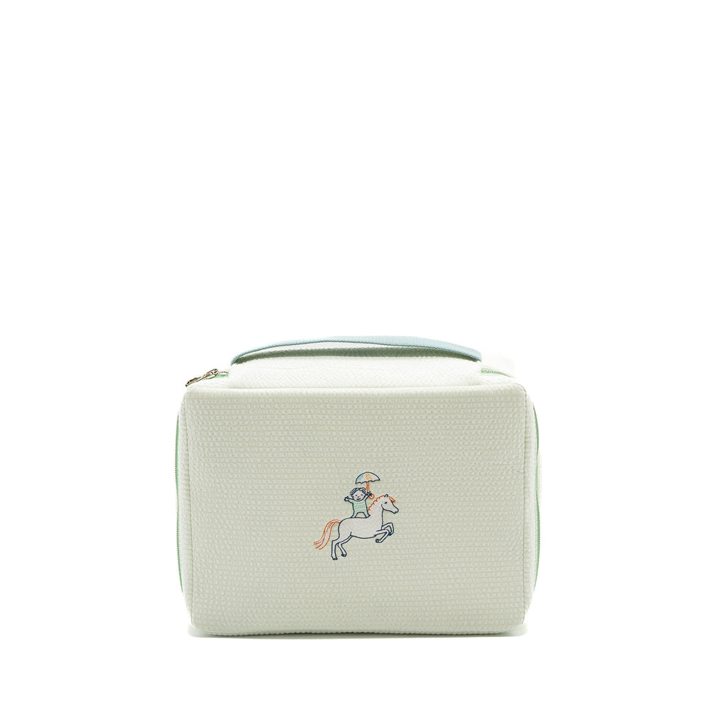 HERMES TOOGO CABRIOLE CASE, MEDIUM MODEL COTTON VERT AQUA SHW