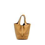 Hermes picotin 18 lock bag Clemence biscuit GHW