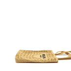 Prada Crochet raffia tote bag beige