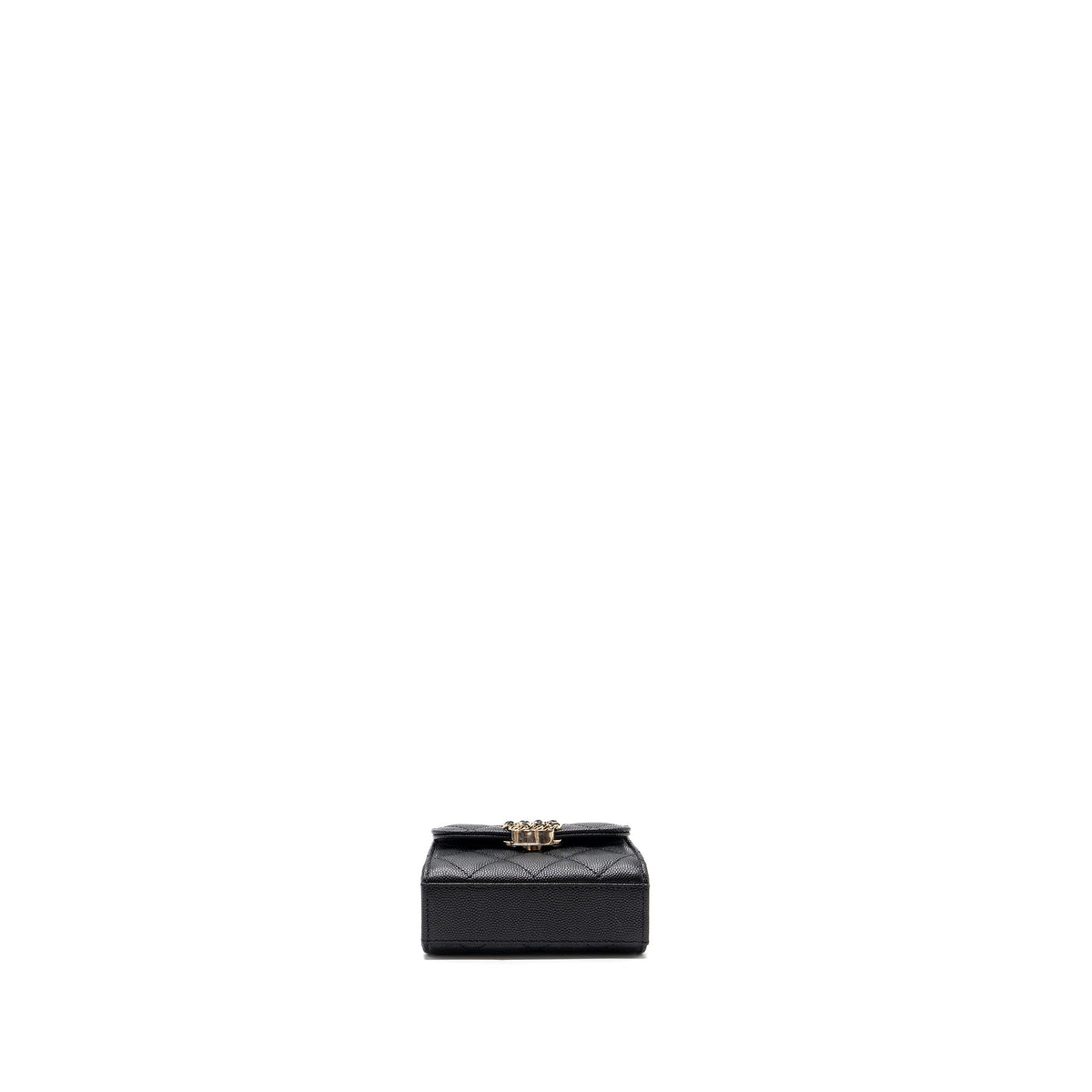 CHANEL MINI TOP HANDLE FLAP BAG CAVIAR BLACK LGHW (MICROCHIP)