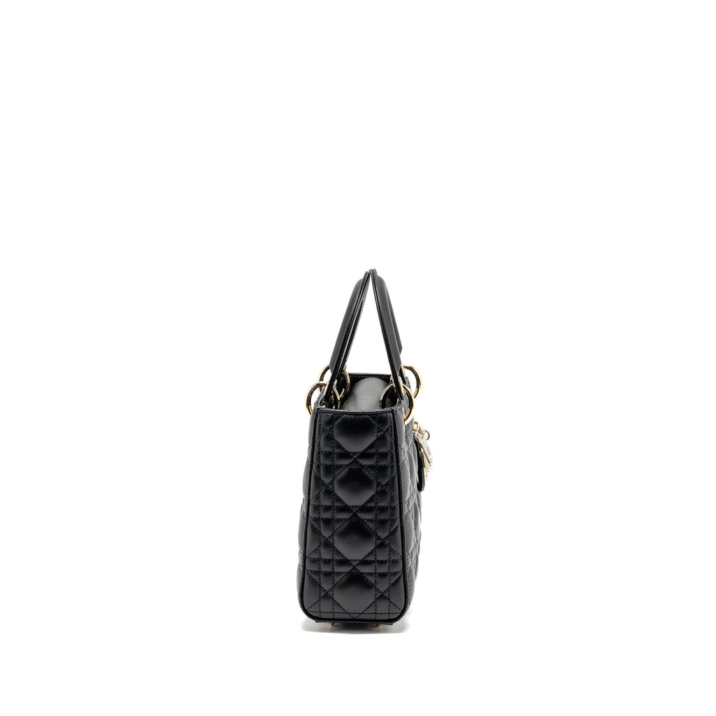 DIOR MY ABCDIOR SMALL LADY DIOR LAMBSKIN BLACK LGHW