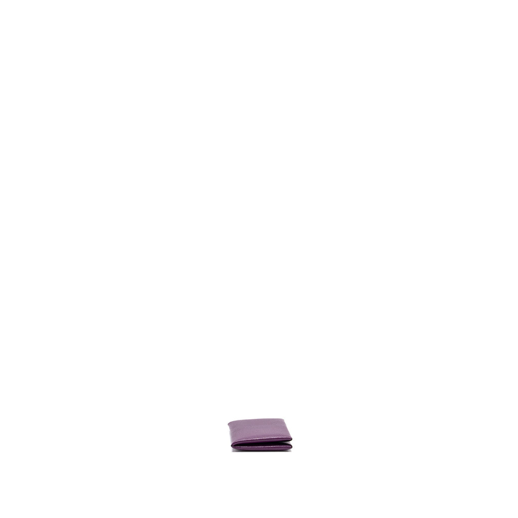 Hermes calvi card holder chevre chamkila anemone SHW