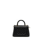 CHANEL SMALL COCO HANDLE CAVIAR BLACK LGHW (MICROCHIP)