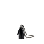 CHANEL SMALL 2.55 REISSUE FLAP BAG AGED CALFSKIN BLACK RUTHENIUM HARDWARE(MICROCHIP)