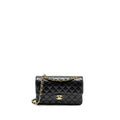 CHANEL SMALL CLASSIC DOUBLE FLAP BAG CAVIAR BLACK GHW (MICROCHIP)
