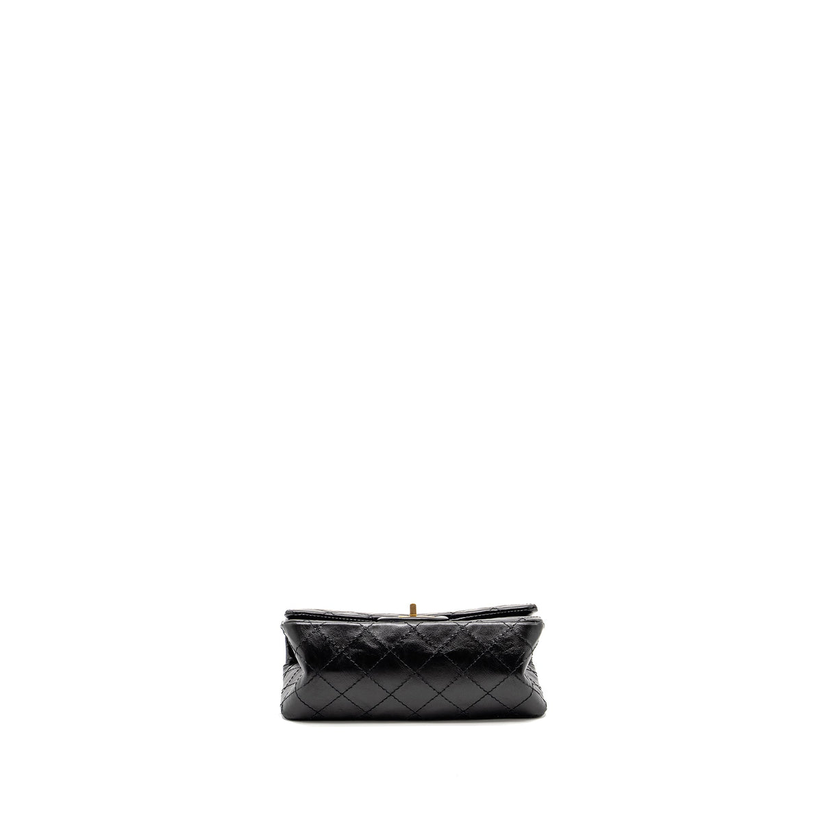 CHANEL MINI 2.55 REISSUE FLAP BAG AGED CALFSKIN BLACK BRUSHED GHW (MICROCHIP)