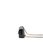 CHANEL PEARL CRUSH MINI RECTANGULAR FLAP BAG LAMBSKIN DARK GREY GHW (MICROCHIP)