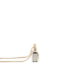 CHANEL 23P RAINBOW LETTER HANDLE MINI WALLET ON CHAIN CALFSKIN WHITE GHW (MICROCHIP)