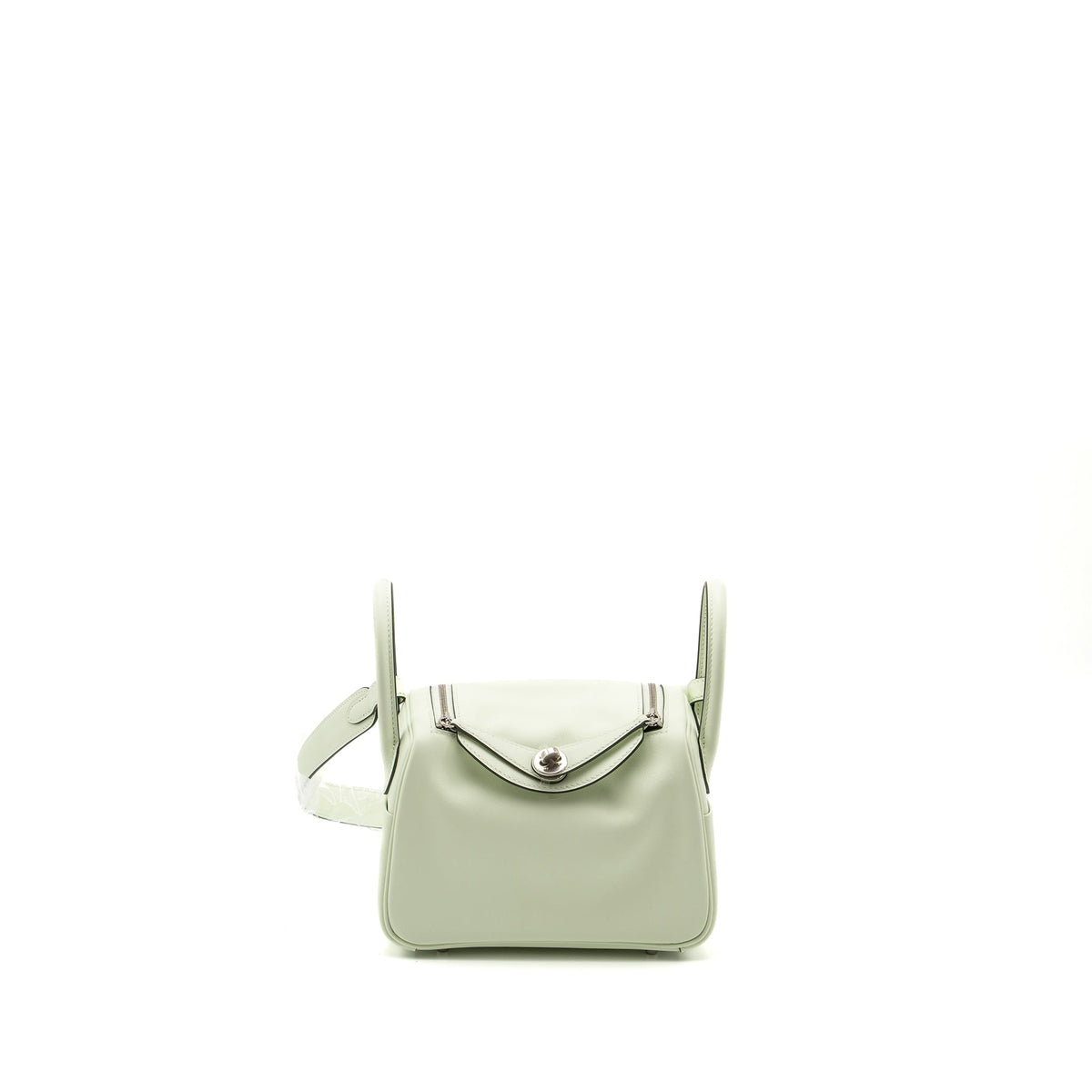 Hermes Mini Lindy Swift Vert Fizz SHW