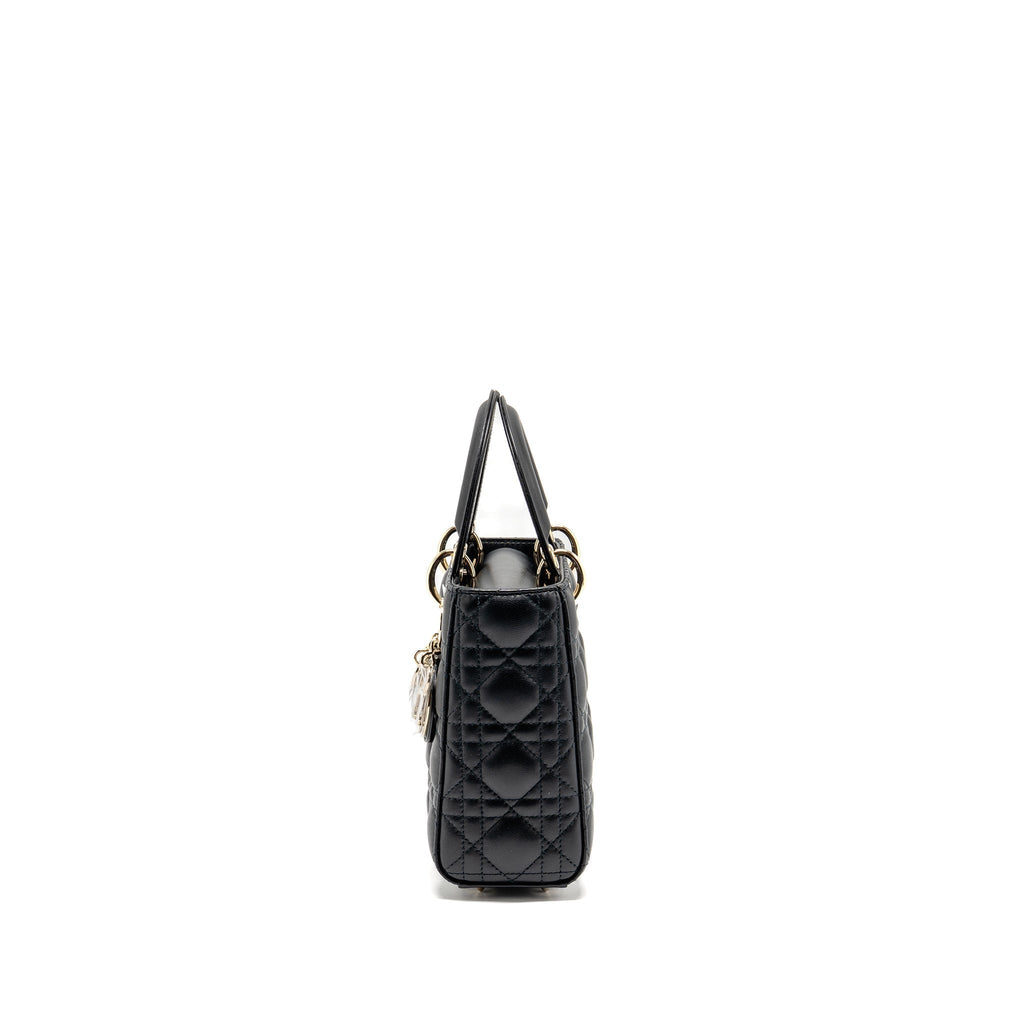 DIOR MY ABCDIOR SMALL LADY DIOR LAMBSKIN BLACK LGHW