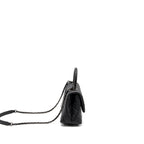 CHANEL SMALL COCO HANDLE CAVIAR / LIZARD HANDLE BLACK RUTHENIUM HARDWARE