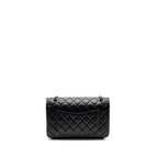 CHANEL SMALL 2.55 REISSUE FLAP BAG AGED CALFSKIN BLACK RUTHENIUM HARDWARE(MICROCHIP)