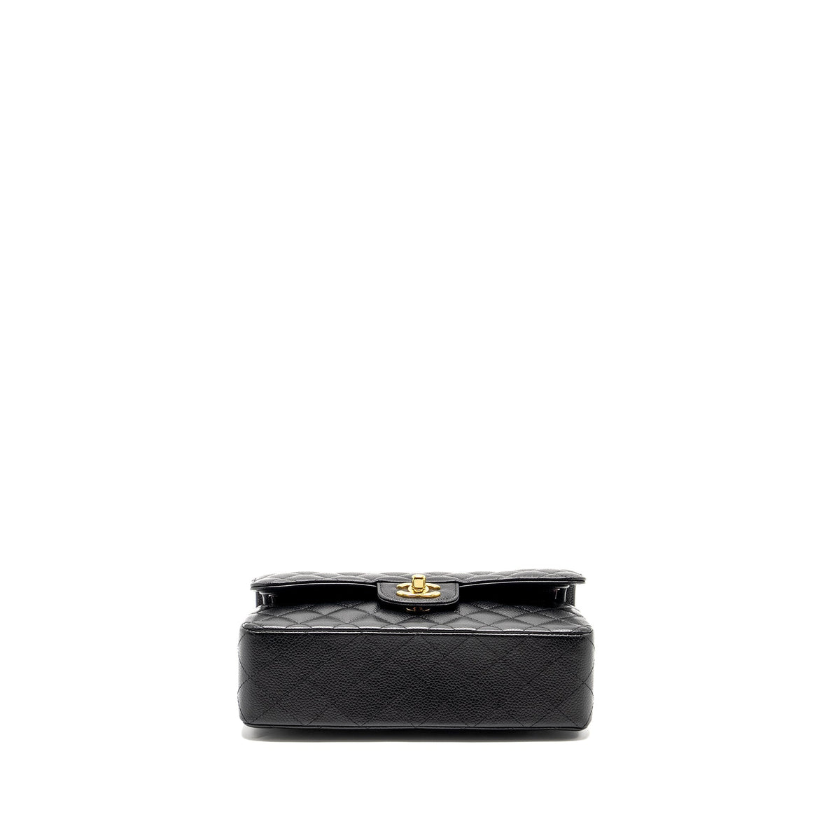 CHANEL SMALL CLASSIC DOUBLE FLAP BAG CAVIAR BLACK GHW (MICROCHIP)