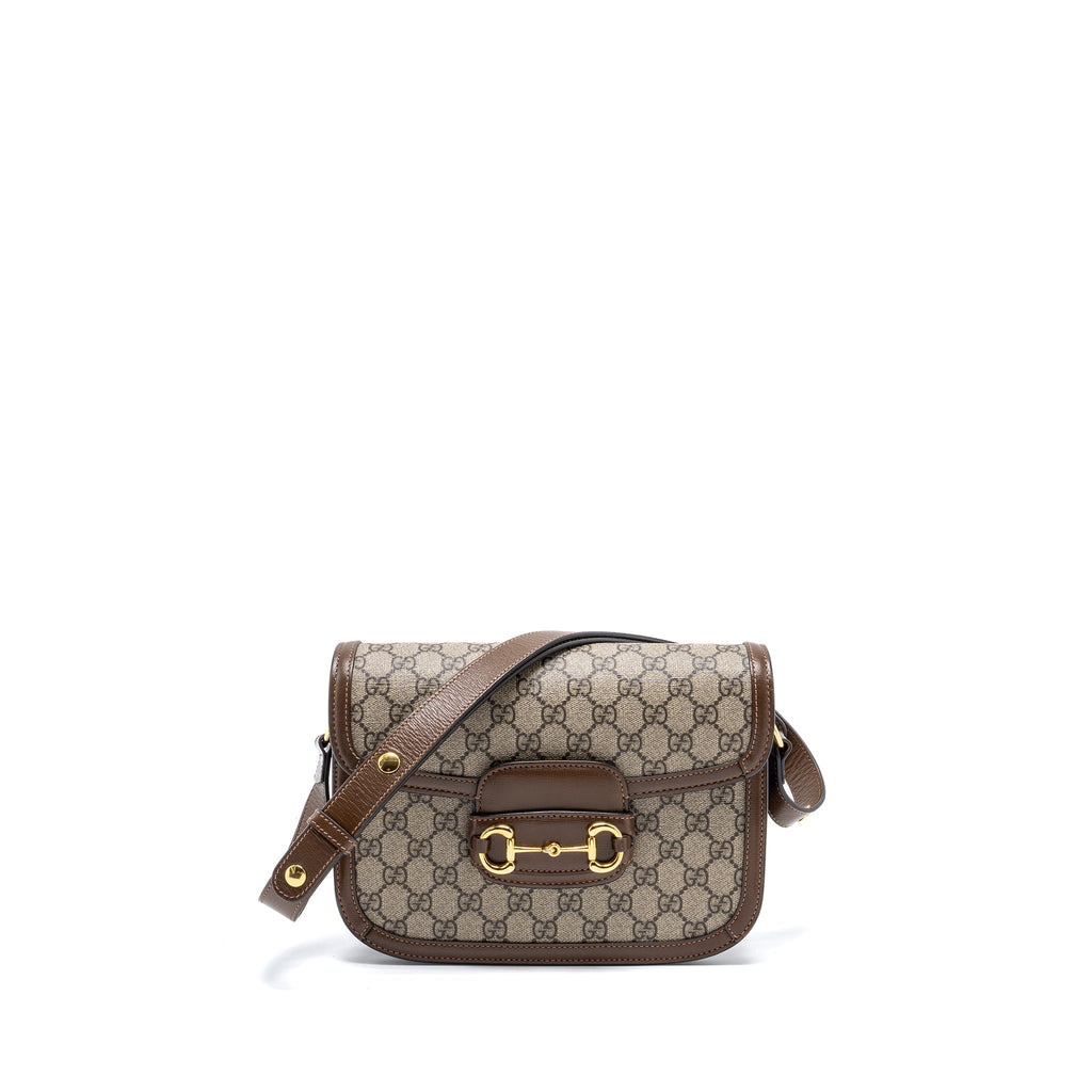 GUCCI HORSEBIT 1955 BAG GG SUPREME CANVAS/LEATHER GHW