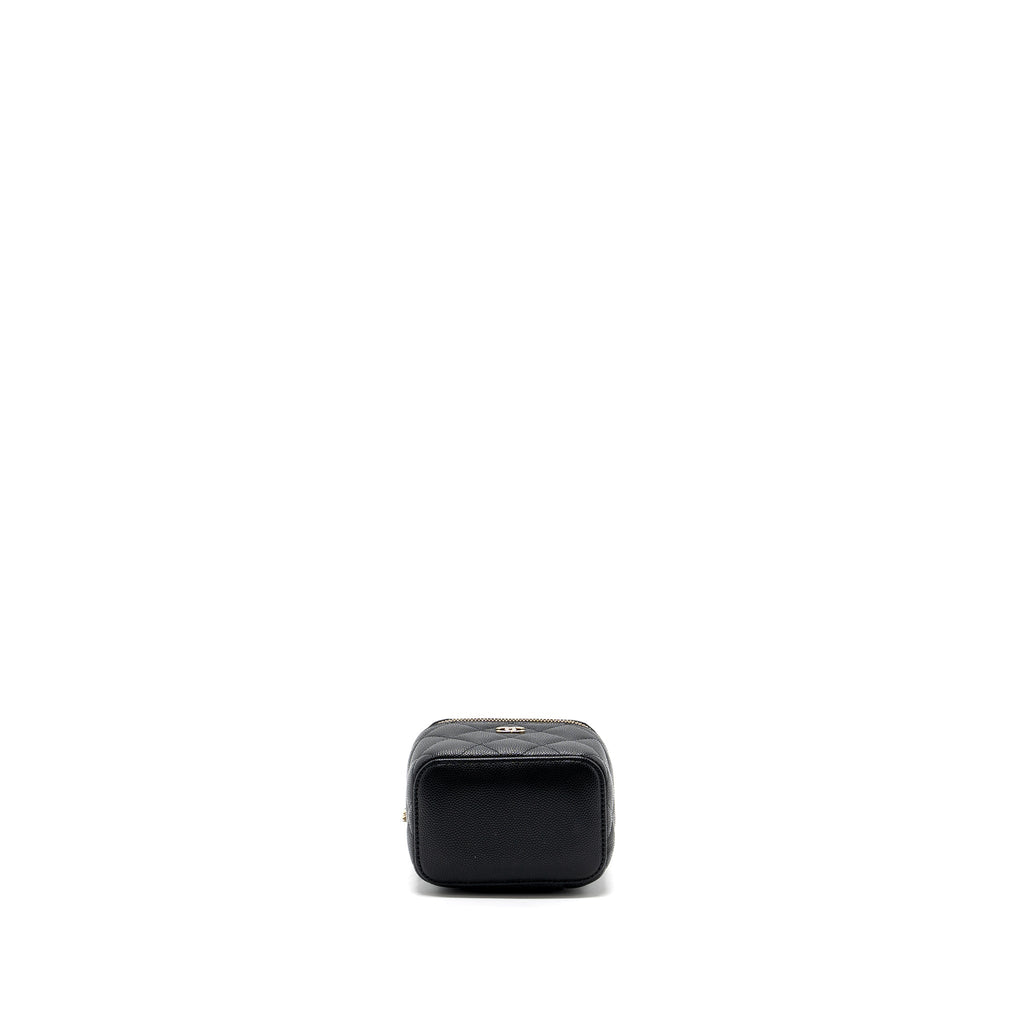 CHANEL MINI VANITY CASE CAVIAR BLACK LGHW