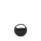 CHANEL 23B ROUND CLUTCH CAVIAR BLACK LGHW (MICROCHIP)