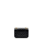 CHANEL MINI 2.55 REISSUE FLAP BAG AGED CALFSKIN BLACK GHW